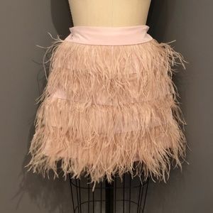 Club Monaco Ostrich Feather Skirt